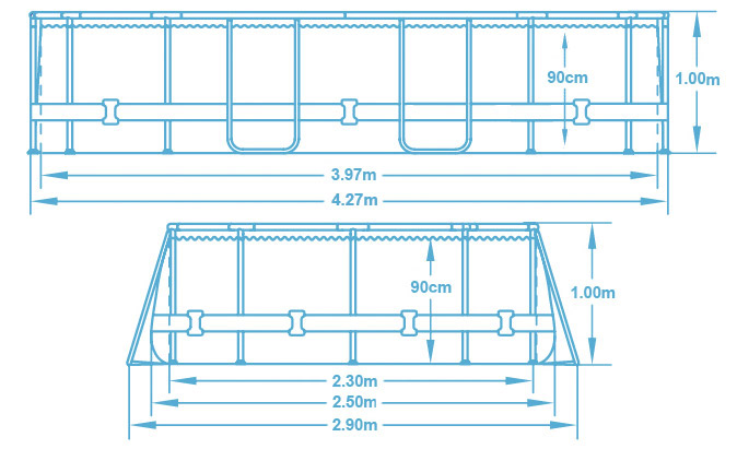 Dimensioni Piscina fuori terra Bestway POWER STEEL Ovale