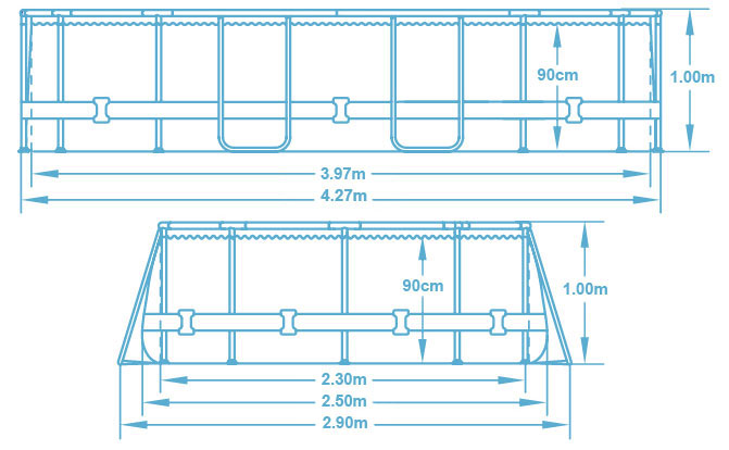 Dimensioni Piscina fuori terra Bestway POWER STEEL Ovale