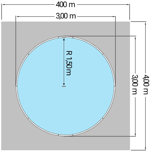 Dimensioni Piscina CLIO Ã˜ 300 h 1,20 m