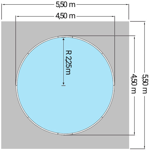 Dimensioni Piscina CLIO Ã˜ 450 h 1,50 m