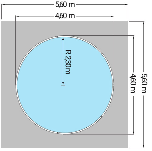 Dimensioni Piscina CLIO Ã˜ 460 h 1,20 m