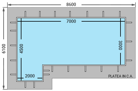 Dimensioni piscina in pannelli d'acciaio