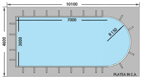 Dimensioni piscina in pannelli d'acciaio