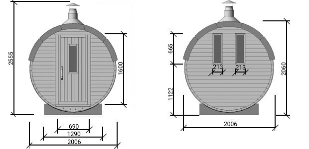 sauna plutone senza terrazza