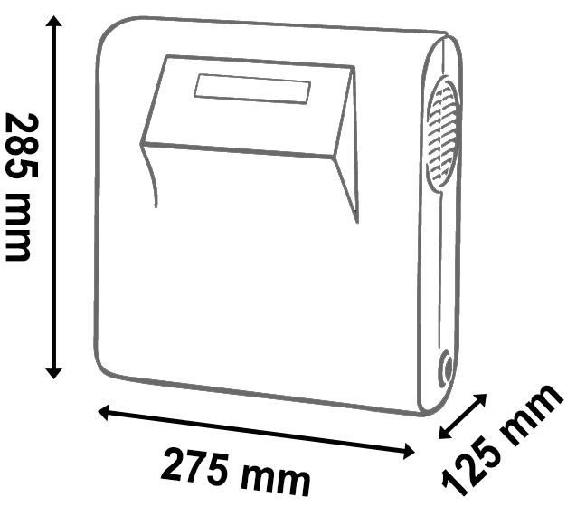 Sterilizzatore a sale per piscine Electral 20 - Dimensioni