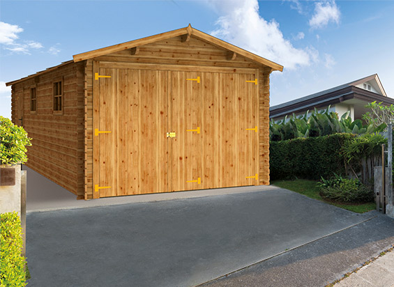 Garage in legno impregnato 3,50 x 6,00 x h 2,63 m