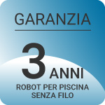Garanzia 3 anni robot per piscina senza filo Dolphin Liberty 400