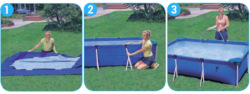 Installazione piscina intex metal frame