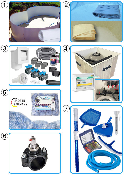 Piscina interrata ISABELLA 920 - 9,20 x 6,00 h 1,50 m KIT PRO