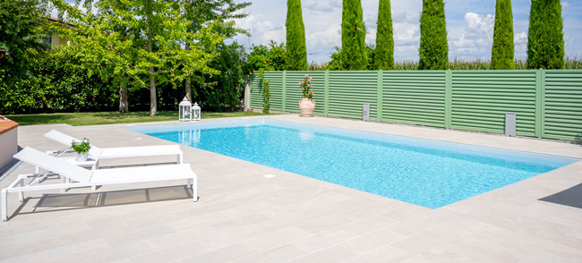 Piscina interrata in pannelli d'acciaio Italika