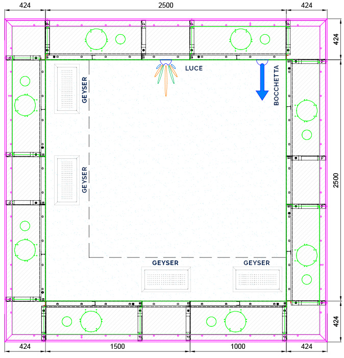 Dimensioni piscina idromassaggio ITALIKA Gemma