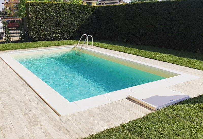 Piscina Interrata In Pannelli D'acciaio Italika® Easy Rettangolare 5,00 X 3,00 H1,50 M - Kit Base Con Liner Presaldato A Sacco 0,75 Mm 4 Piscina interrata in pannelli d'acciaio Italika EASY