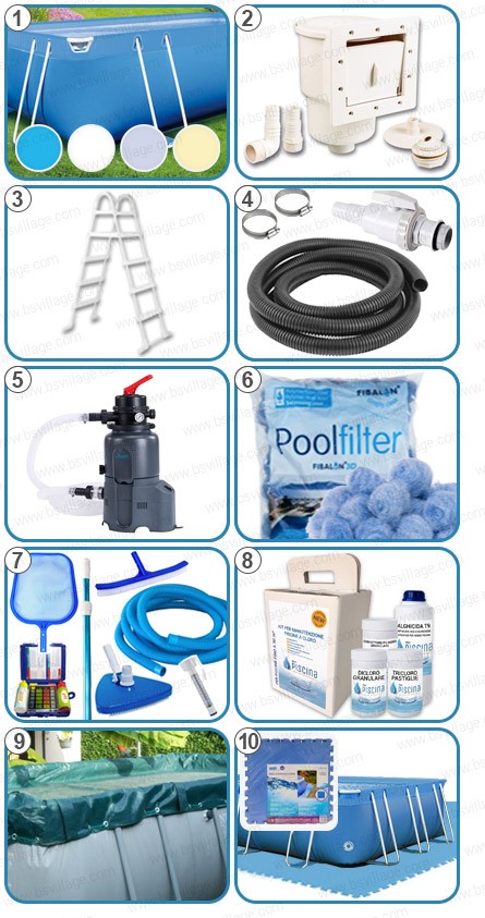 Piscina fuori terra ITALIKA Soft rettangolare - KIT PLUS