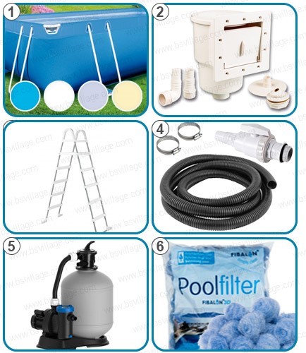 Piscina fuori terra ITALIKA Soft rettangolare - KIT PRO