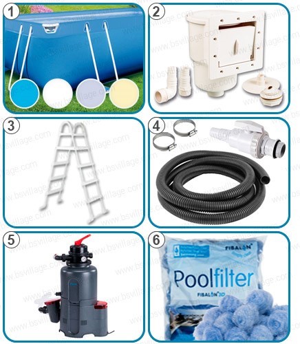 Piscina fuori terra ITALIKA Soft rettangolare - KIT PRO