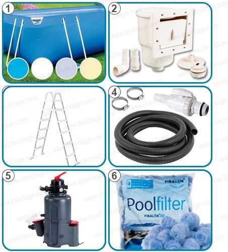 Piscina fuori terra ITALIKA Soft rettangolare - KIT PRO