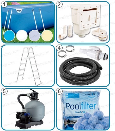 Piscina fuori terra ITALIKA Soft rettangolare - KIT PRO