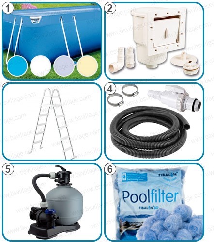Piscina fuori terra ITALIKA Soft rettangolare - KIT PRO