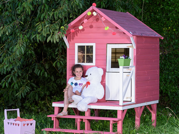 Casetta in legno per bambini LENA, con scalini