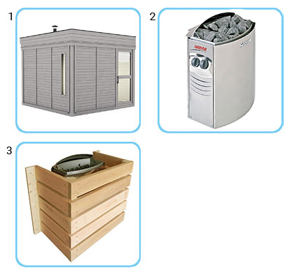 Sauna finlandese da esterno ARES5 KIT STANDARD CON RISCALDATORE ELETTRICO