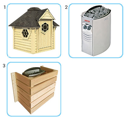 Sauna finlandese da esterno LARS KIT STANDARD CON RISCALDATORE ELETTRICO