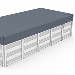 Telo di copertura per piscina in legno composito WPC WOOD CONNECT