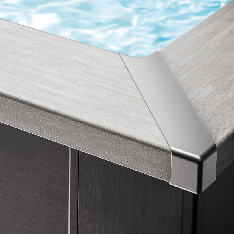 Finitura struttura piscina in legno composito WPC WOOD CONNECT 
