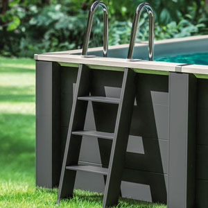 Scaletta in piscina in legno composito WPC WOOD CONNECT 
