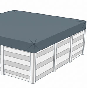 Telo di copertura per piscina in legno composito WPC WOOD CONNECT