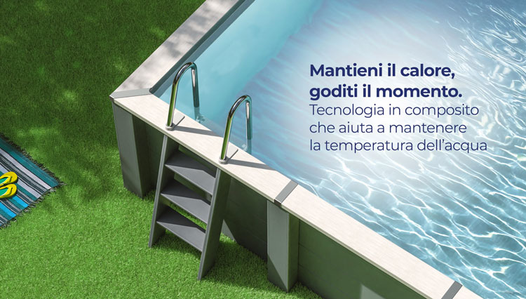 Piscina in legno composito WPC WOOD CONNECT