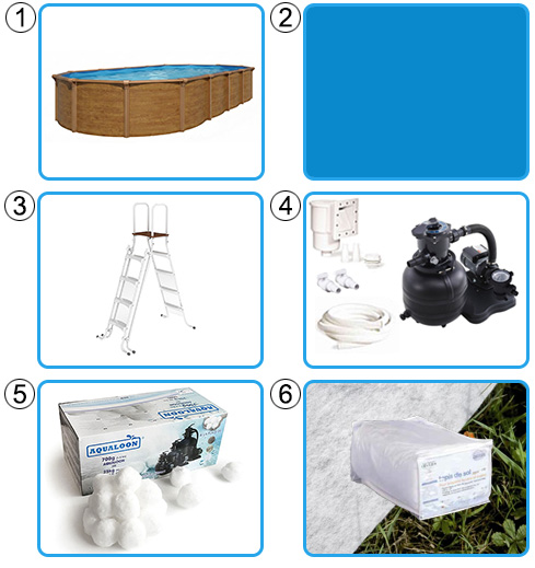 Piscina fuori terra effetto legno STEELWOOD KIT BASE