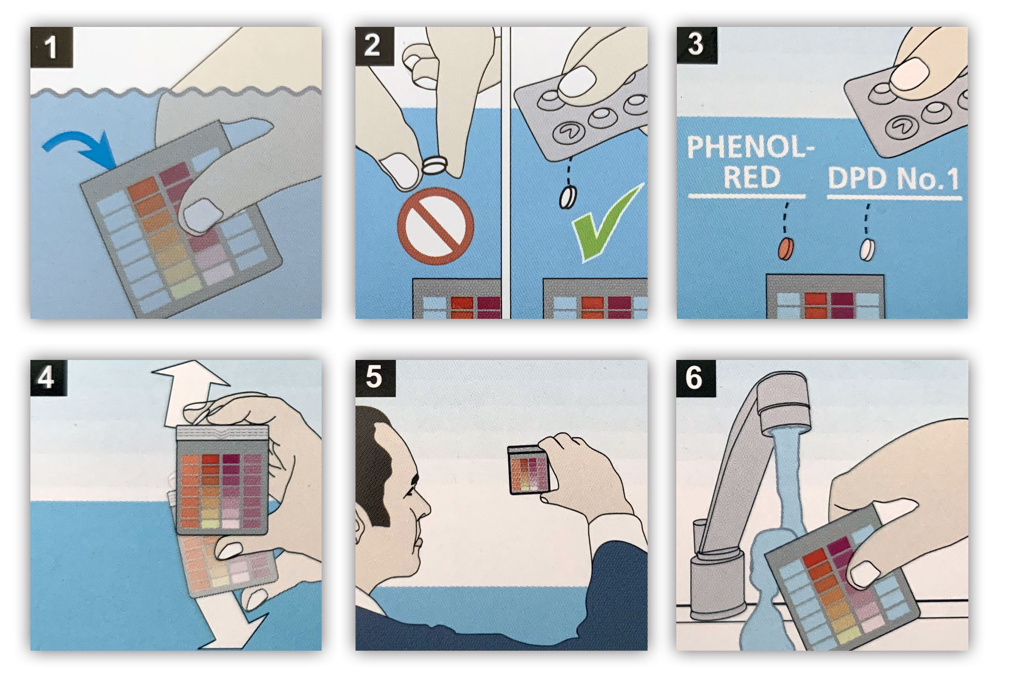 Test kit cloro/pH in pasticche confezione da 2+2 blister - Lovibond