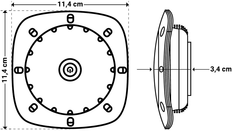 Lampada led magnetica - Dimensioni