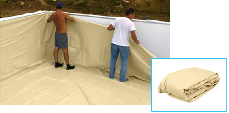 Piscina Interrata In Pannelli D'acciaio Italika® Easy Rettangolare 5,00 X 3,00 H1,50 M - Kit Base Con Liner Presaldato A Sacco 0,75 Mm 16 Liner presaldato a sacco