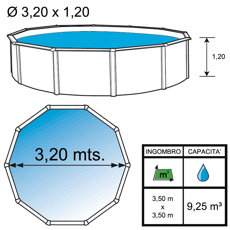 Piscina fuori terra MOON 320