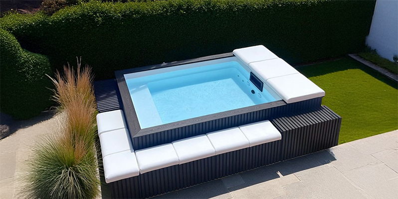 Esempio di installazione Minipiscina INCANTO con salotto