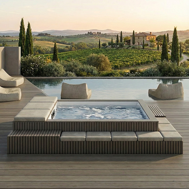 Minipiscina INCANTO con salotto componibile Minipiscina INCANTO con salotto componibile