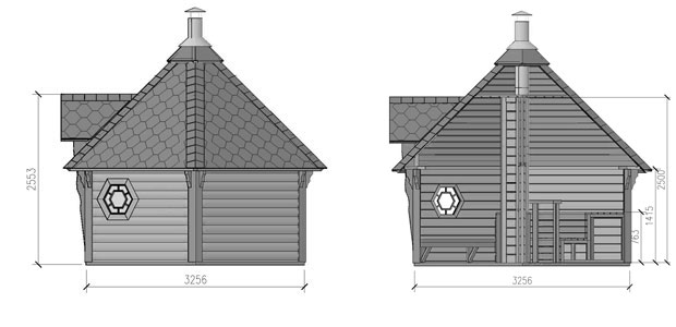 dimensione sauna odino