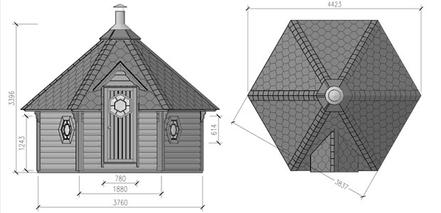 misure sauna odino