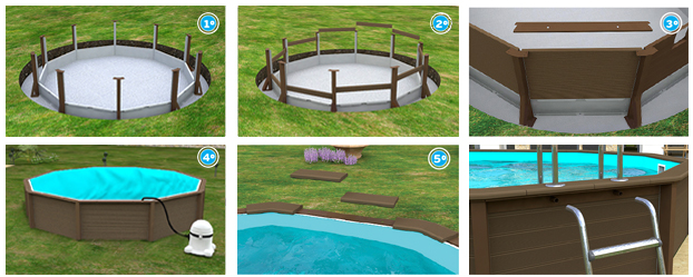 fasi di montaggio piscine naturalis