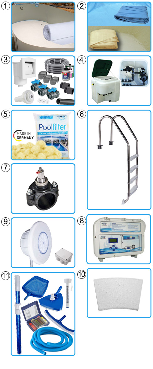 Piscina interrata OLIVIA - KIT PRO