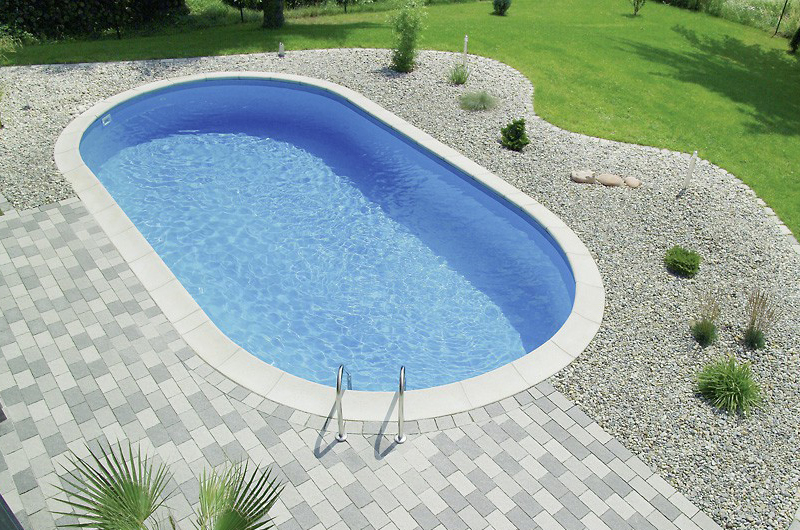 Esempio installazione piscina interrata in lamiera OLIVIA