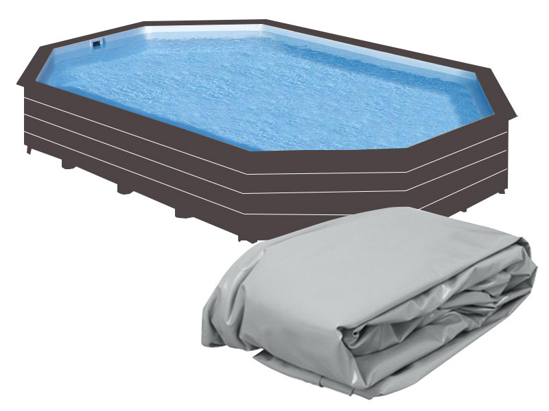 Liner di ricambio per piscine Gre in legno composito WPC WOOD ottagonali allungate