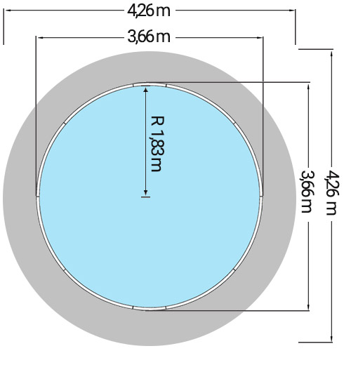 Piscina fuori terra circolare OPUS SIGNATURE