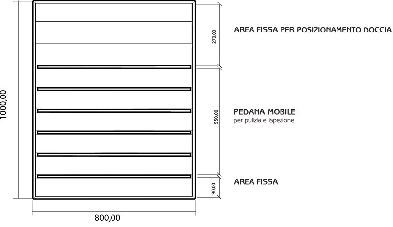 Dimensioni Base in Legno OkumÃ¨ per Docce Solari