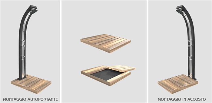 Piatto doccia in legno okumÃ¨ by Arkema