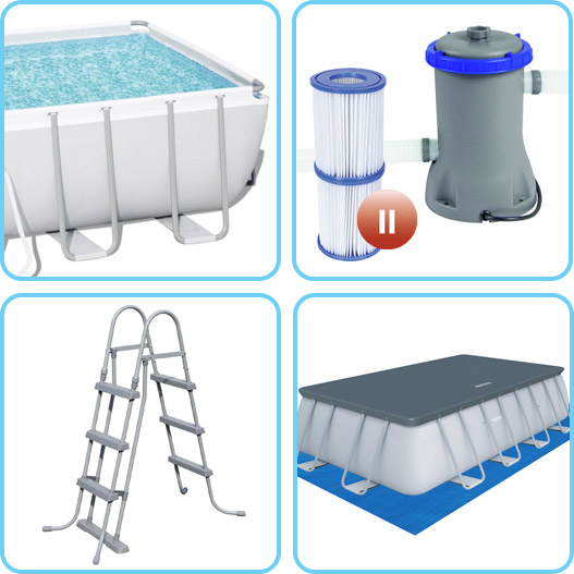 Piscina fuori terra Bestway STEEL FRAME Rotonda accessori piscina