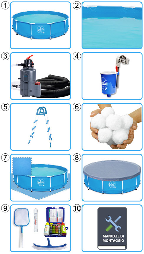 Piscina Fuori Terra SWING FRAME Ã˜ 4,57 x h.1,22 m - KIT PRO