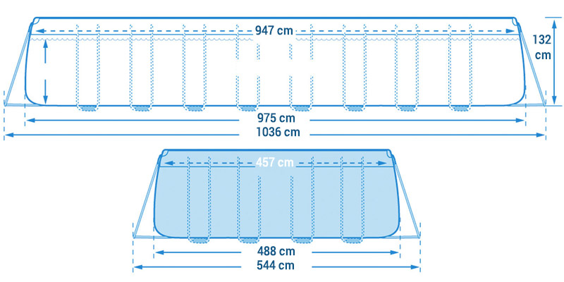 Piscina Ultra XTR Frame rettangolare dimensioni