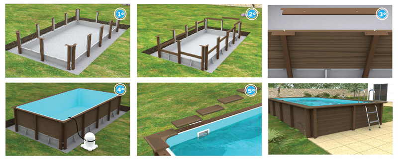 fasi di montaggio piscine naturalis